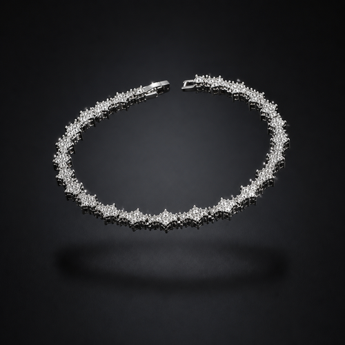 JUJI — Bracelet Perles Zircon Motif Croix