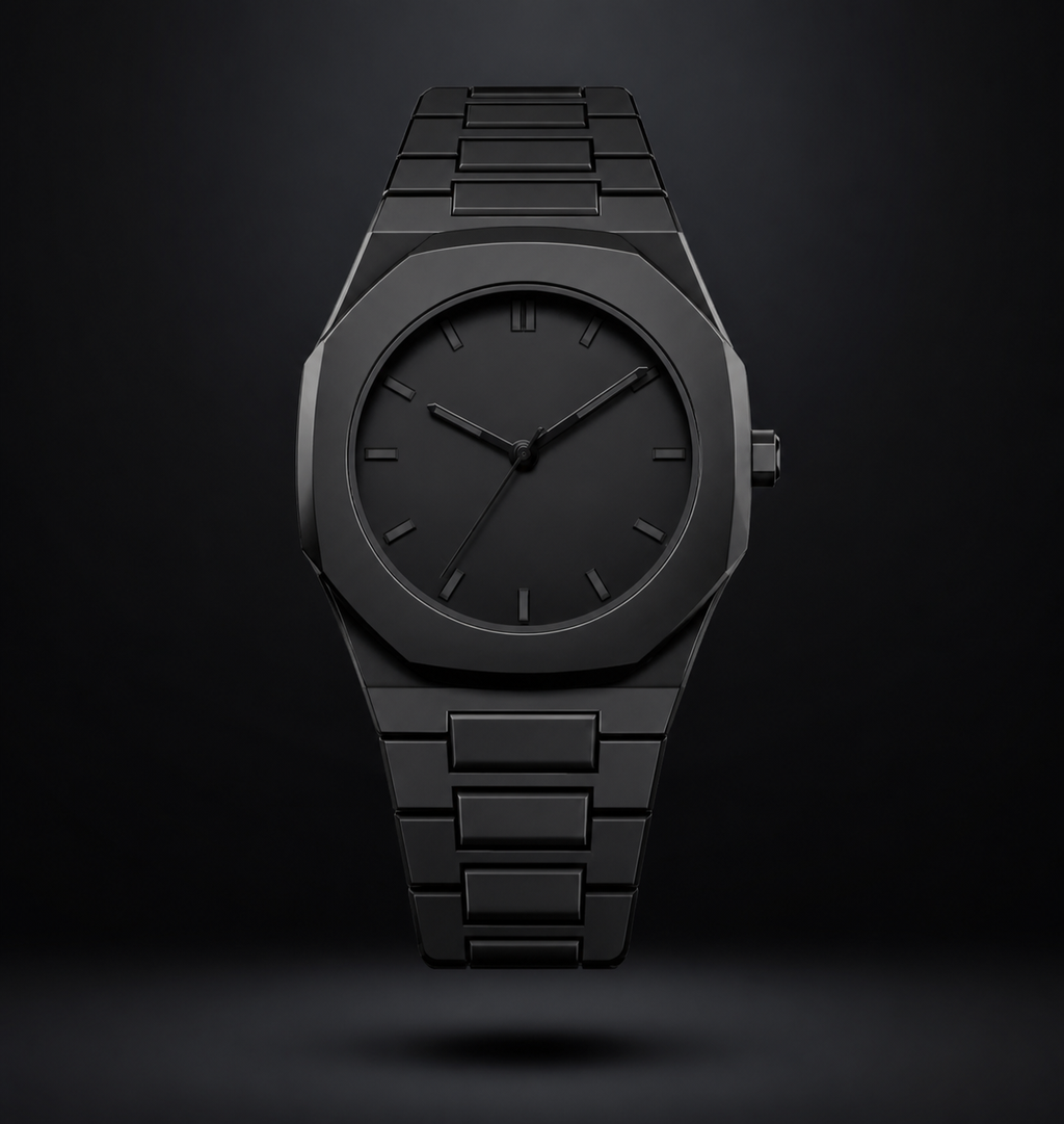 YORU — Montre Octogonale Noire