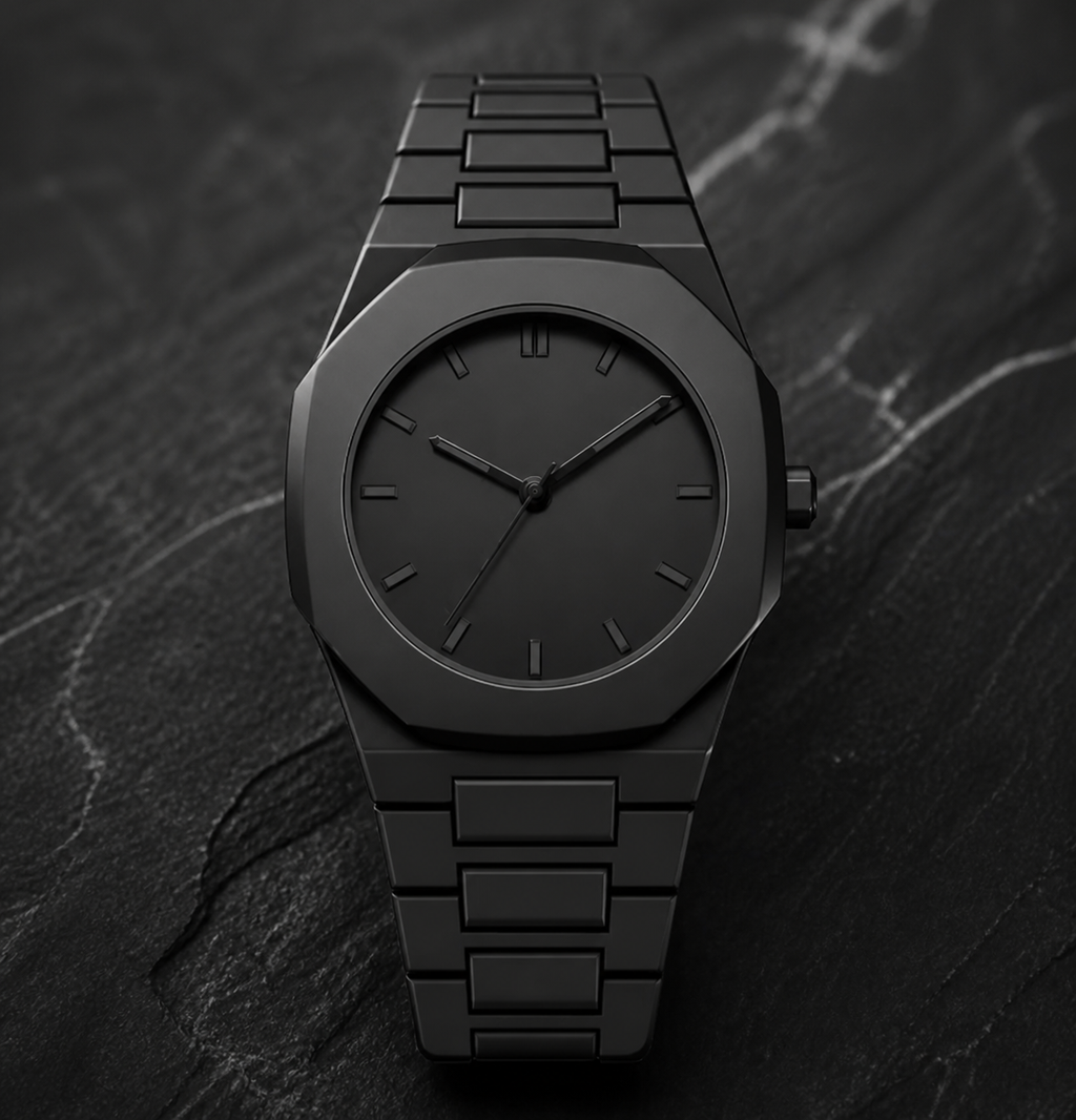 YORU — Montre Octogonale Noire