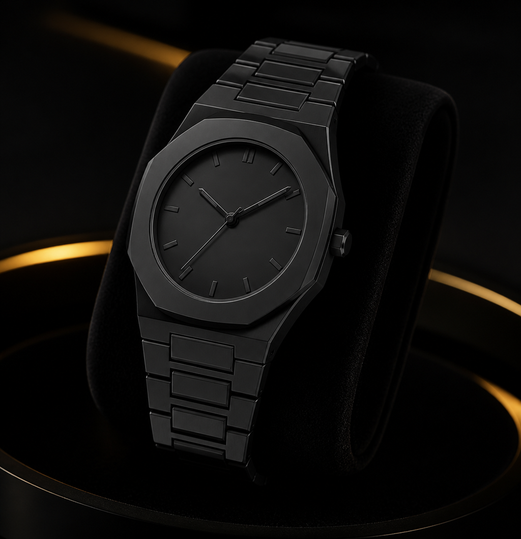 YORU — Montre Octogonale Noire