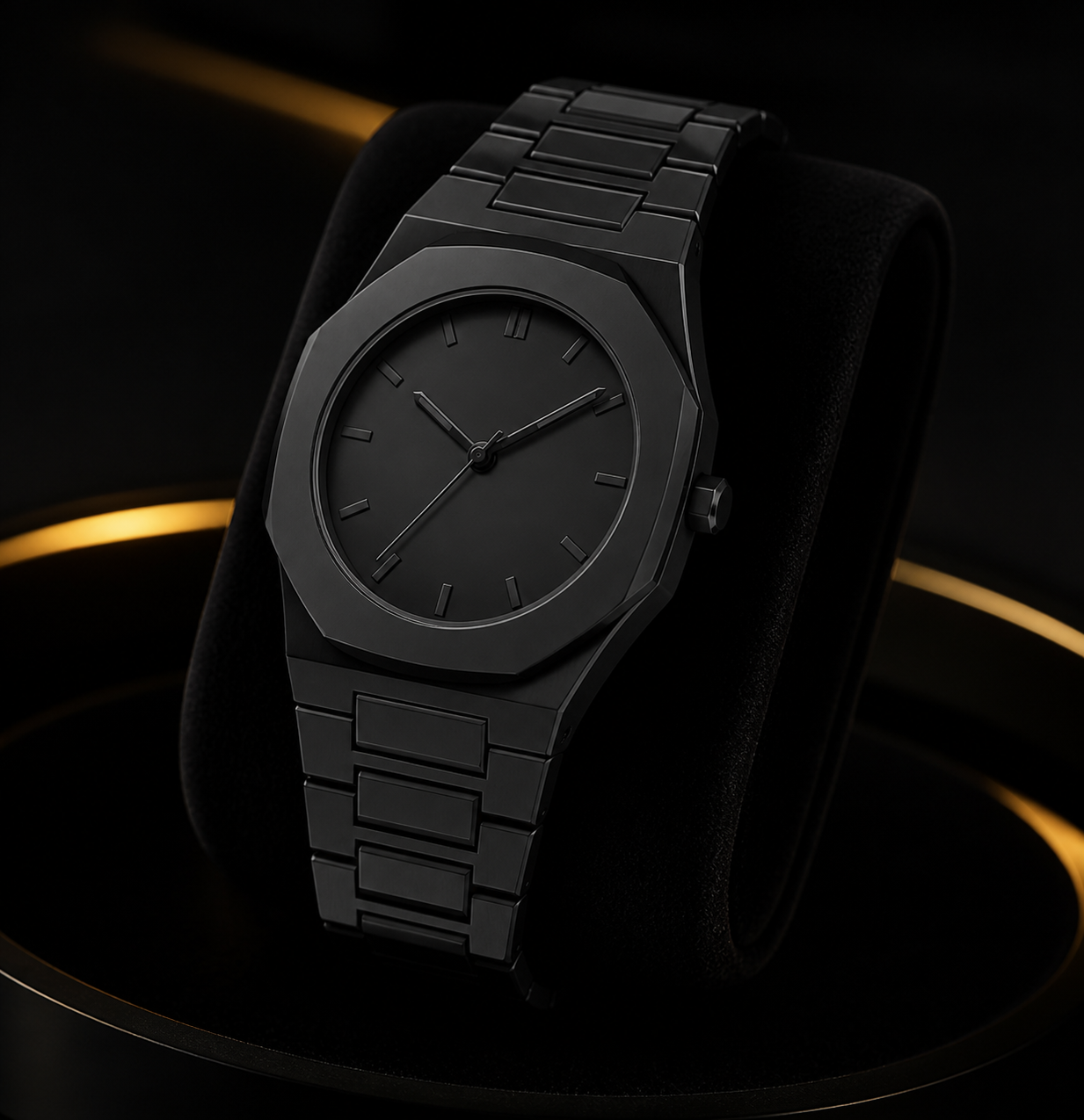YORU — Montre Octogonale Noire