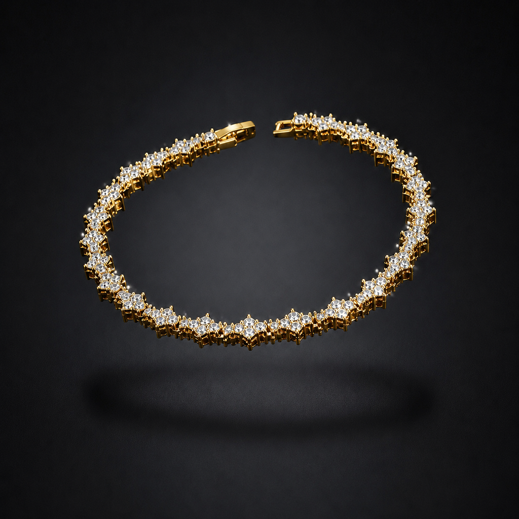 JUJI — Bracelet Perles Zircon Motif Croix