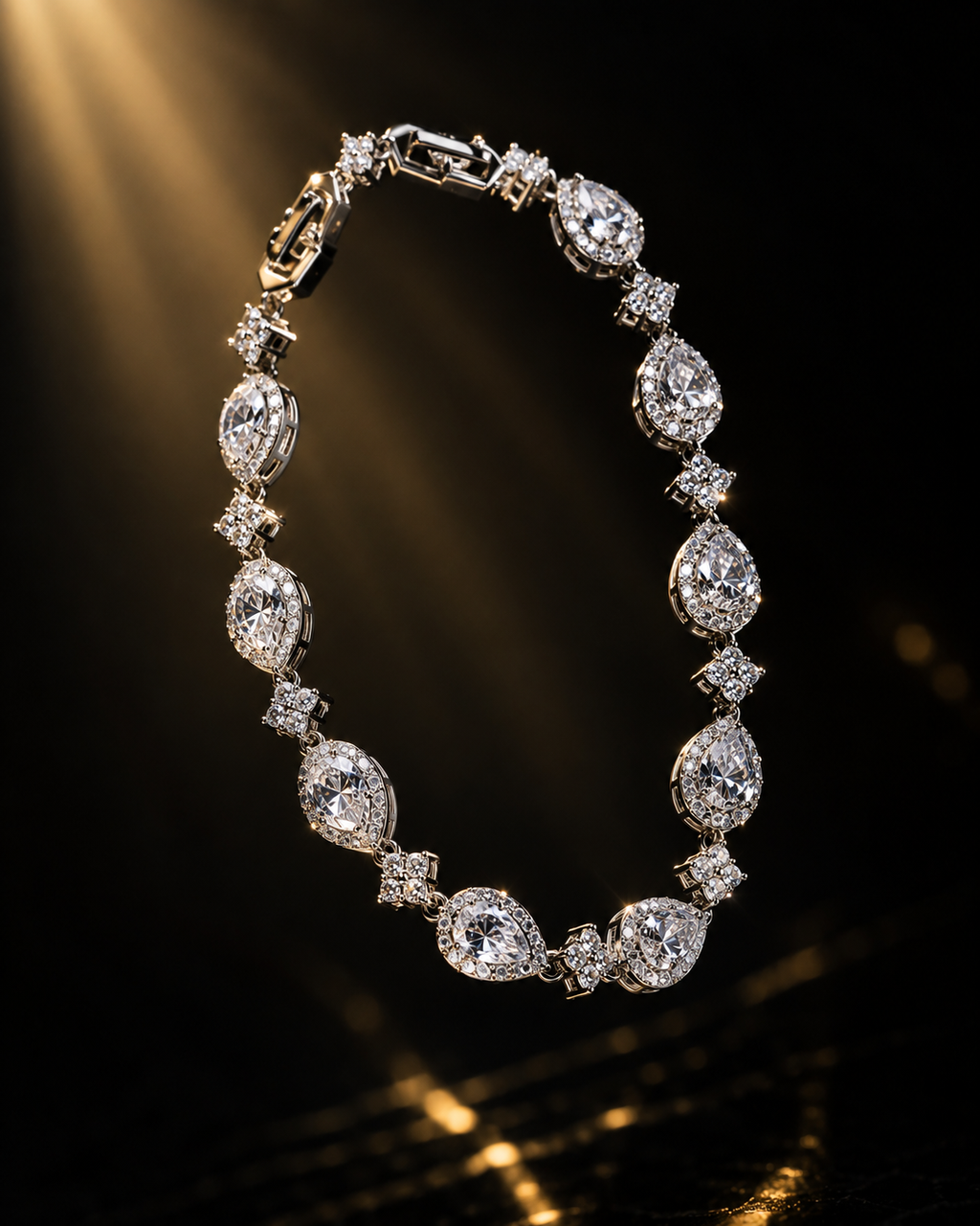 TSUYU — Bracelet Zircons Goutte d'Eau