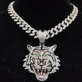 TORA — Collier Pendentif Tigre Chaîne Cubaine