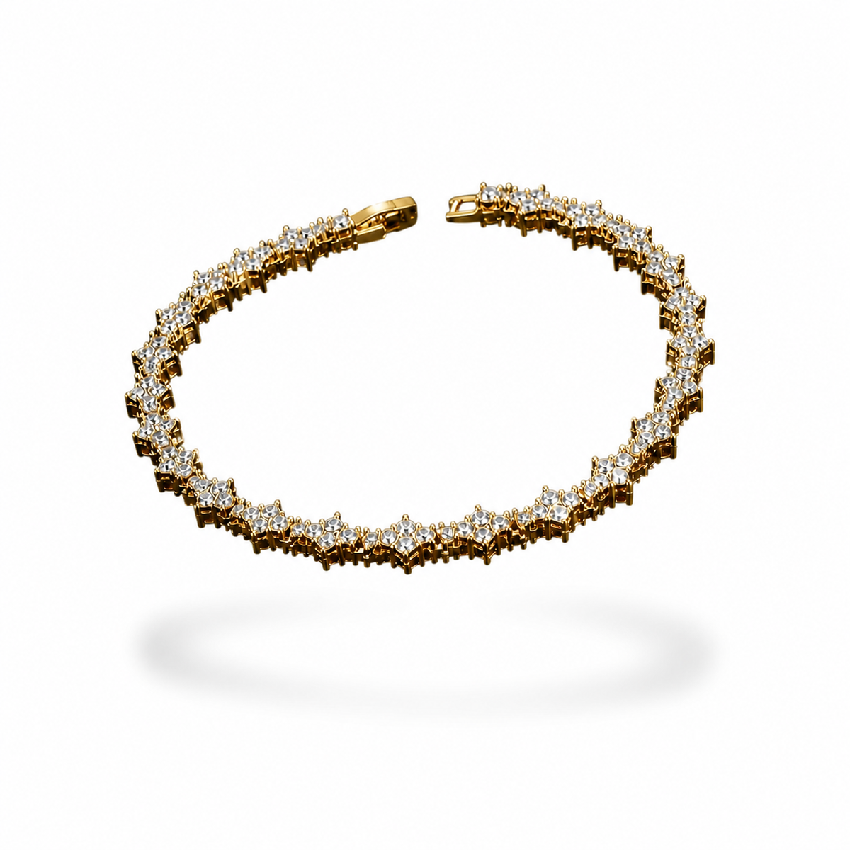 JUJI — Bracelet Perles Zircon Motif Croix
