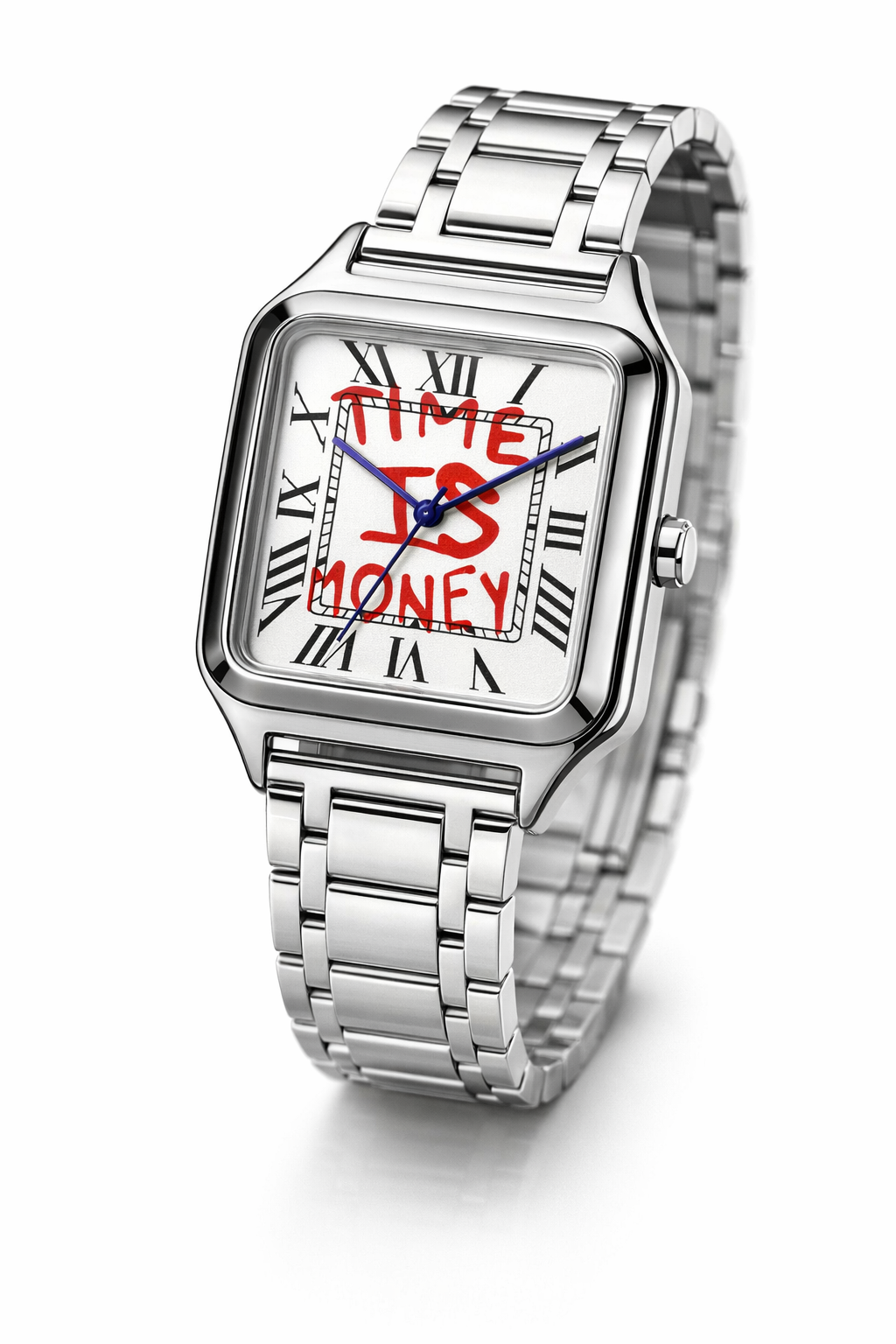 KAKU — Montre Homme Cadran Carré Acier Inoxydable
