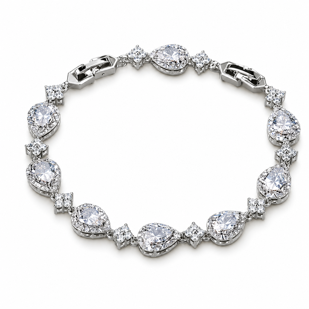 TSUYU — Bracelet Zircons Goutte d'Eau