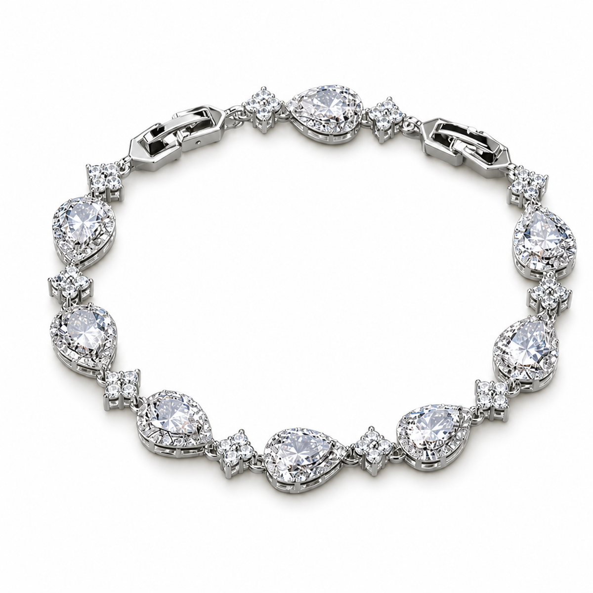 TSUYU — Bracelet Zircons Goutte d'Eau